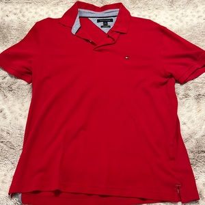 Tommy Hilfiger red polo shirt Large